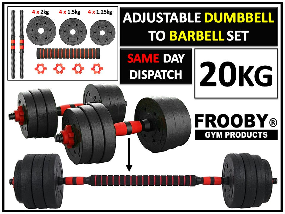 20/30kg Dumbbell Barbell Set Pair Hand Weights