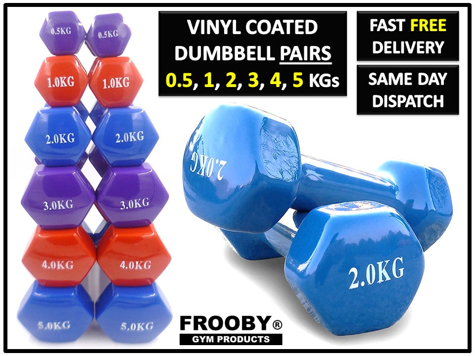 Vinyl Dumbbell Pair Set Iron Neoprene 36-5