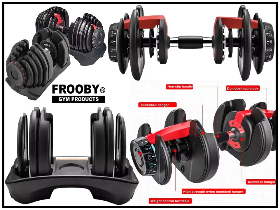 Adjustable Dumbbell 24kg Home Gym 15 In 1 Quick Dial