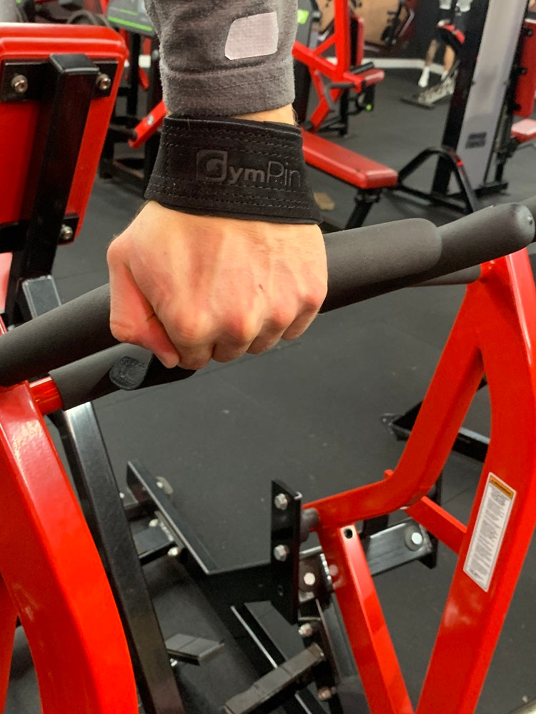 GymPin Padded Leather Weight Lifting Straps