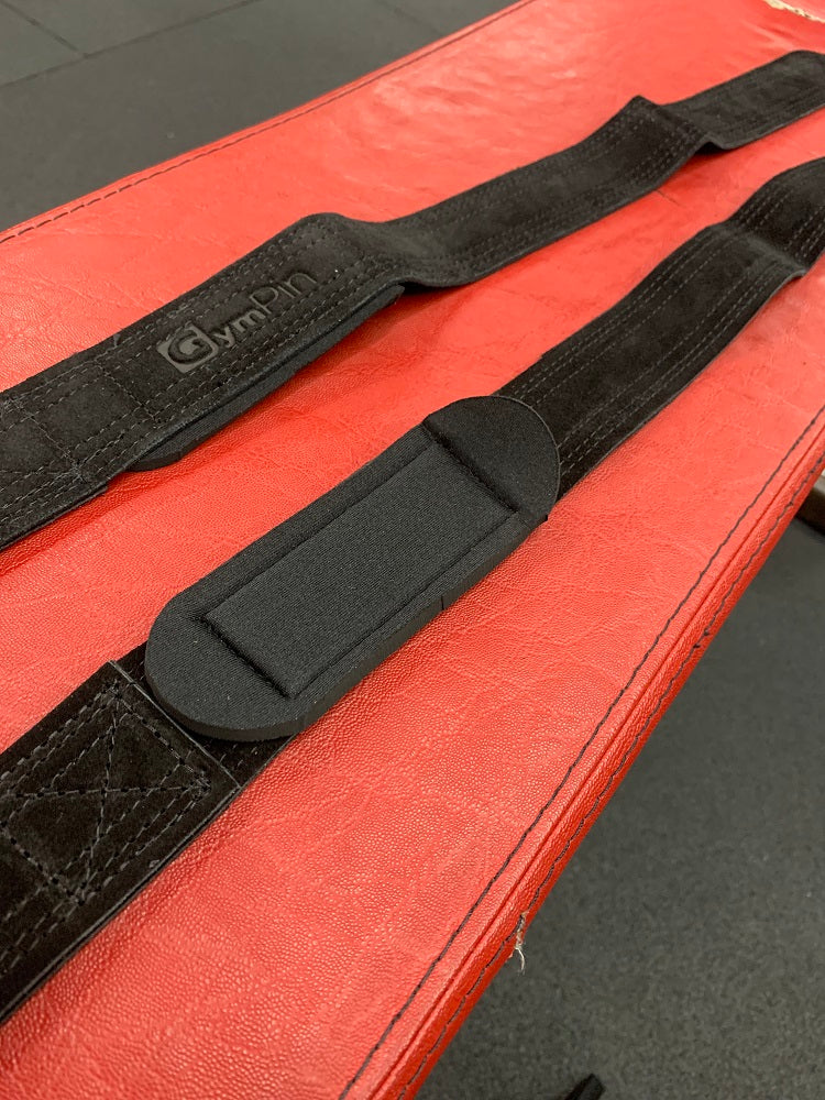 GymPin Padded Leather Weight Lifting Straps