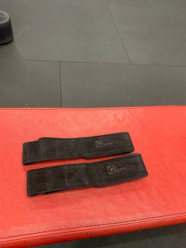 GymPin Padded Leather Weight Lifting Straps