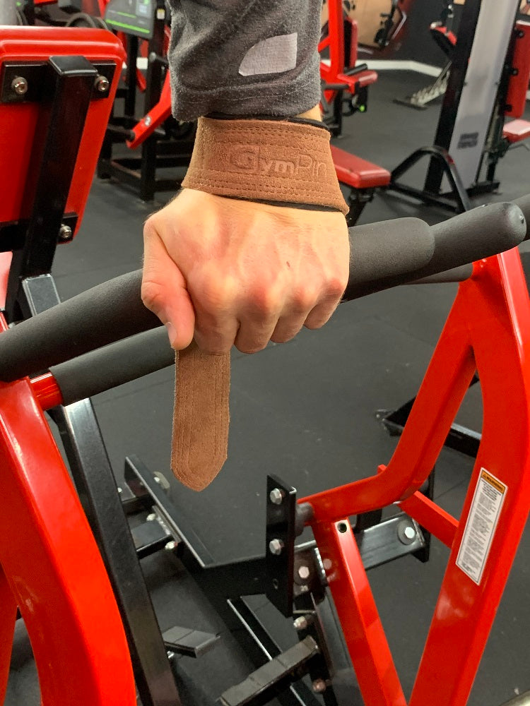 GymPin Padded Leather Weight Lifting Straps