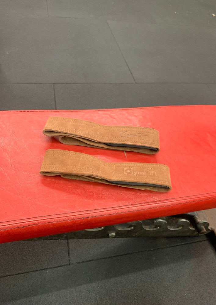 GymPin Padded Leather Weight Lifting Straps
