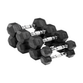 Hex Dumbbells Set Pair Iron Hand Weights Gym